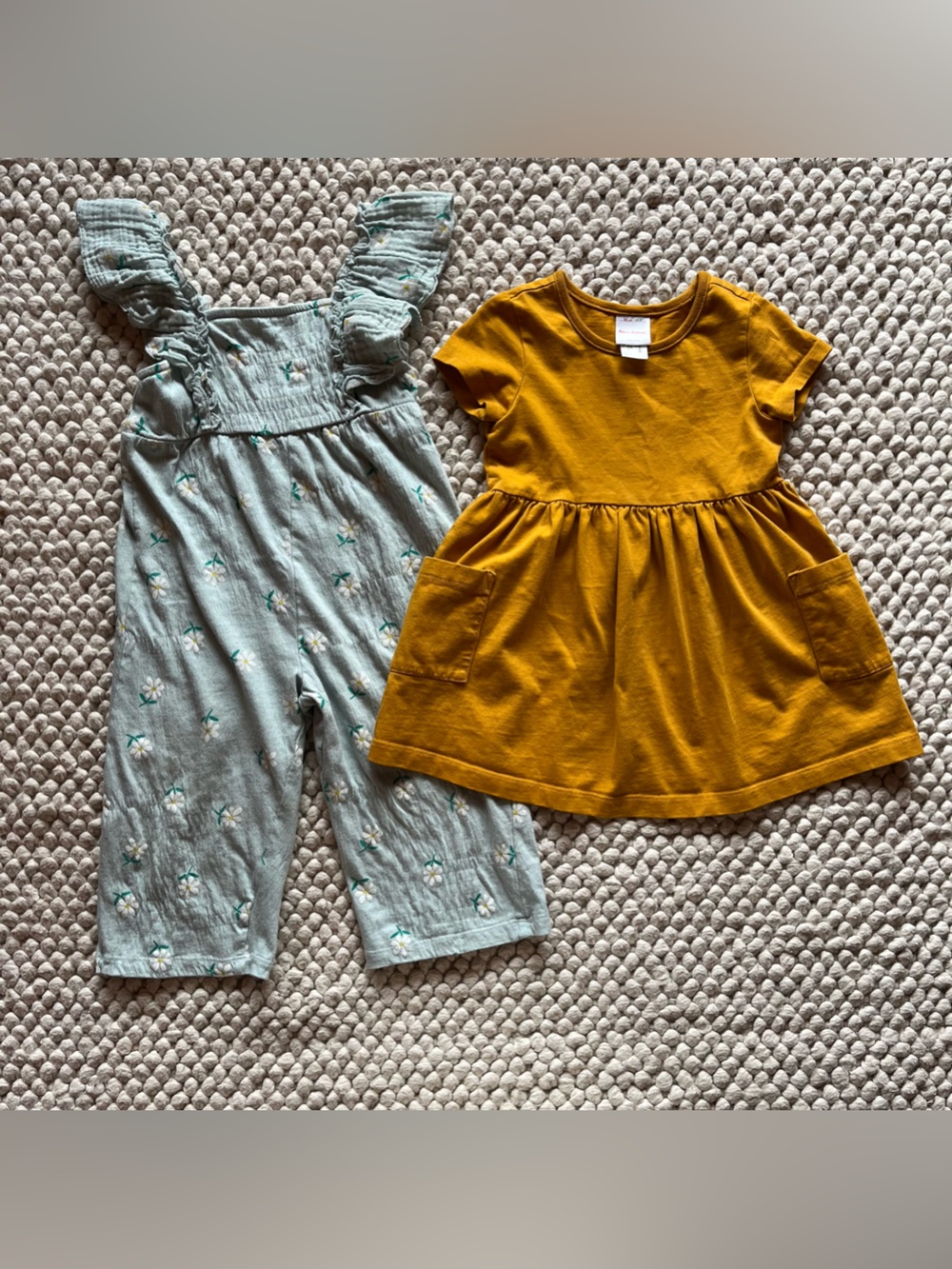 Zara floral jumpsuit and Hanna yellow dress with pockets bundle